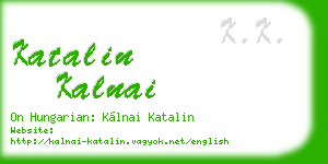 katalin kalnai business card