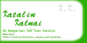 katalin kalnai business card